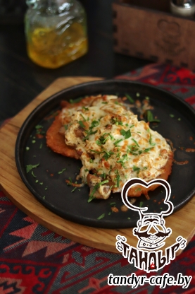 Драники с курицей и грибами 