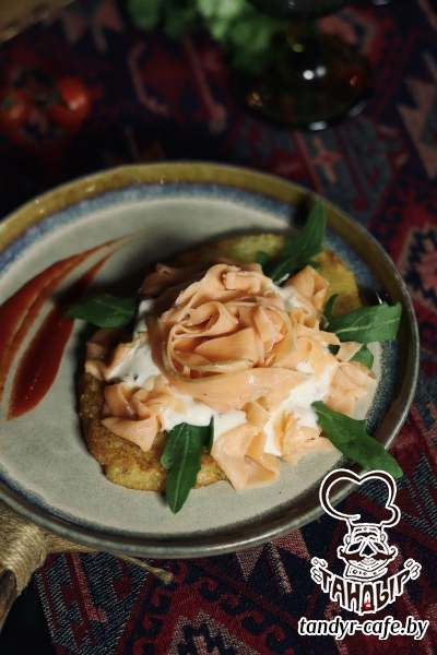 Драники с лососем